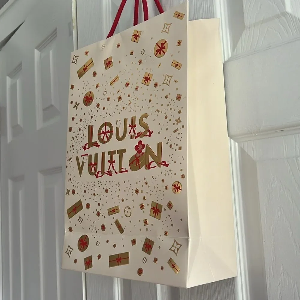 Louis Vuitton Limited Edition Holiday Gift Bag with bows